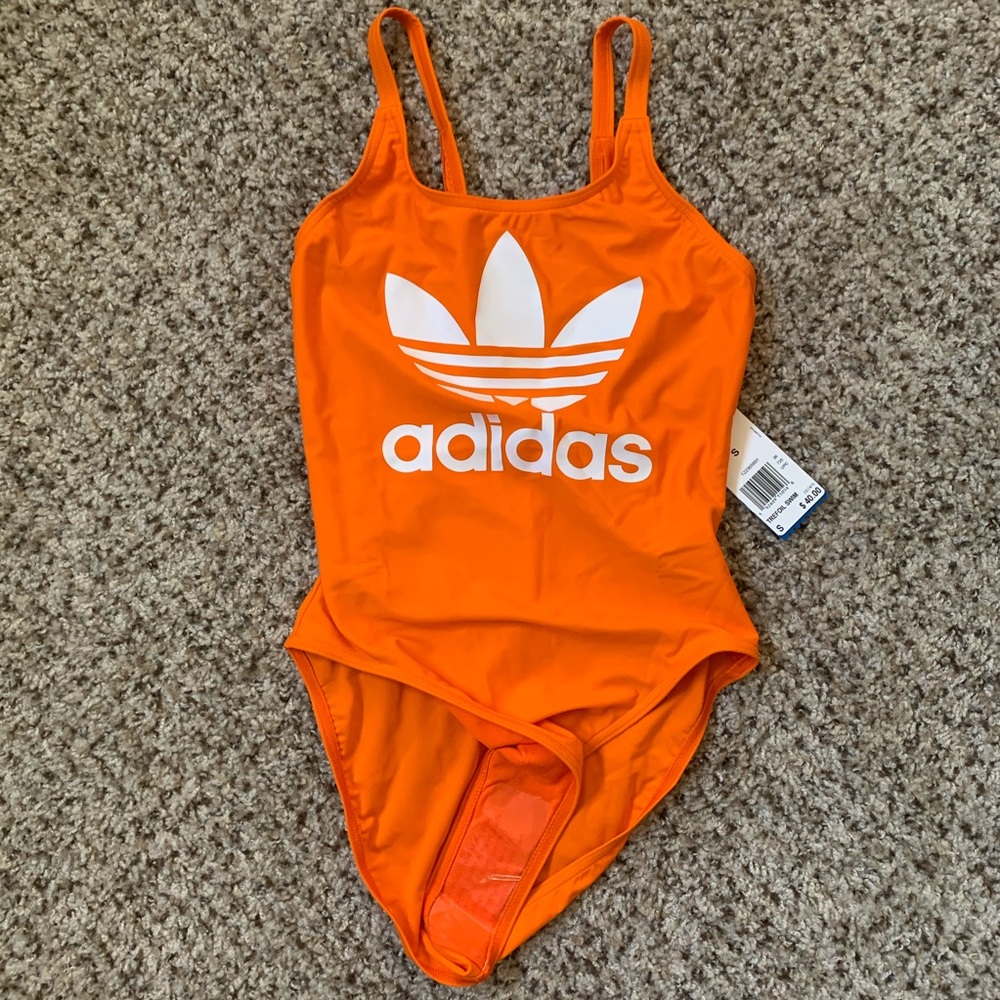 Adidas Orange One Piece Swimsuit